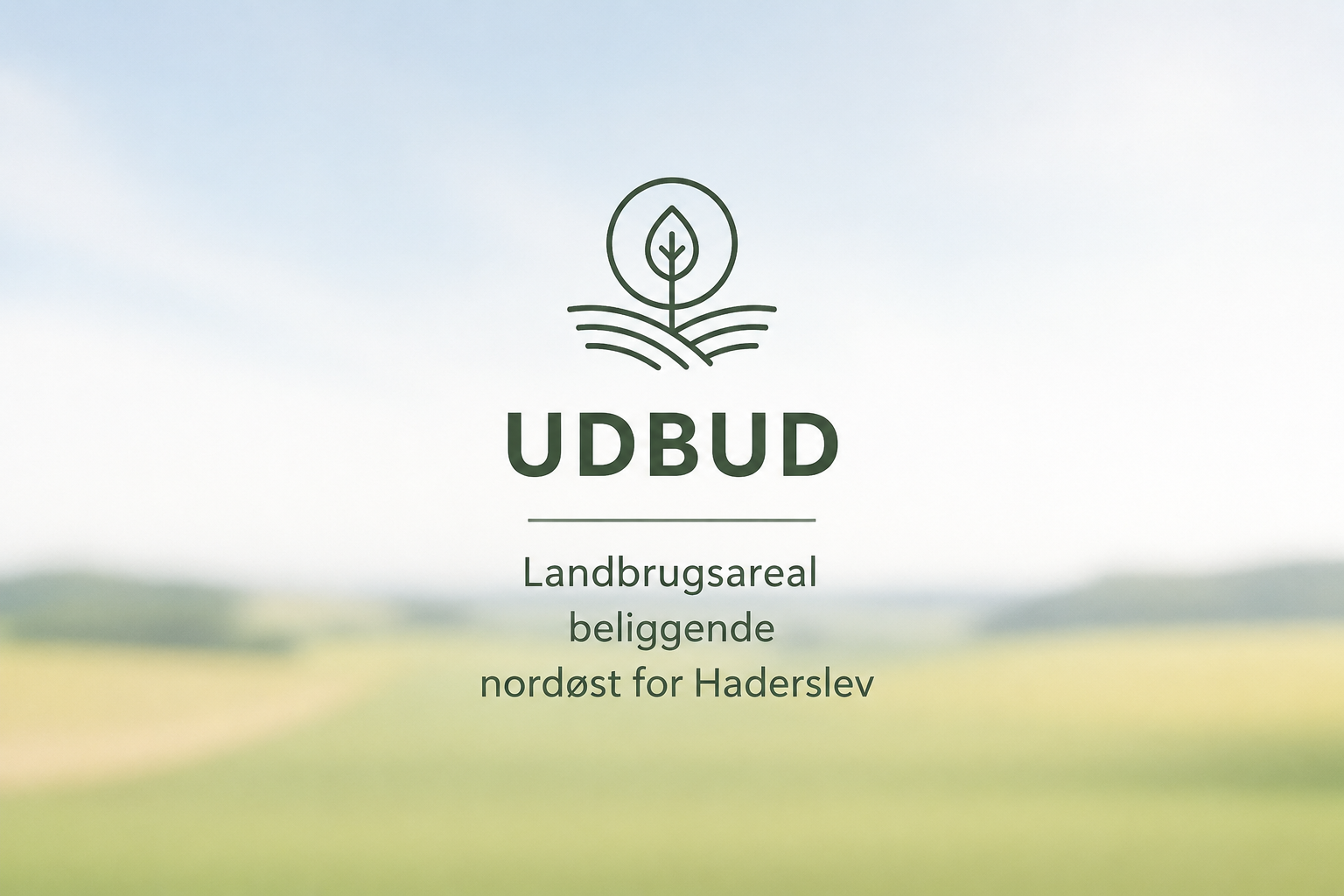 UDBUD - Landbrugsareal beliggende nordøst for Haderslev